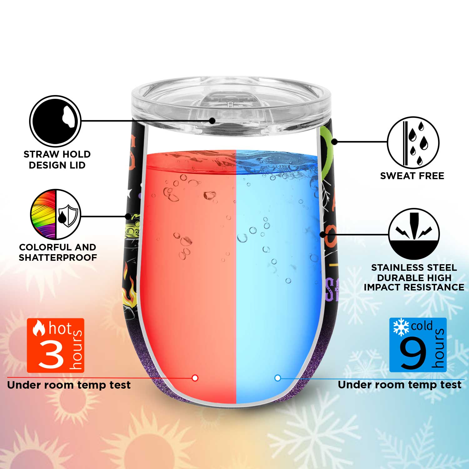 3VT. Drink At Your Own Risk wine tumbler mk6