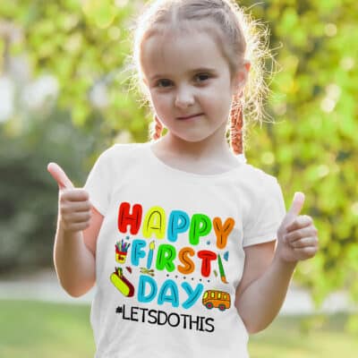 Alternative view of Happy First Day of School Funny T-Shirt For Kids, Back To School Gifts, Kindergarten Tee, First Day Of School Shirt