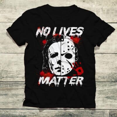 Alternative view of No Lives Matter Horror Halloween Characters Myers Jason T-Shirt