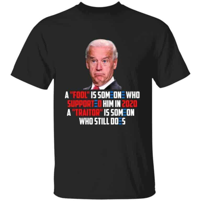 4VT. Biden A Fool Is Someone 3, Black, Unisex T-Shirt
