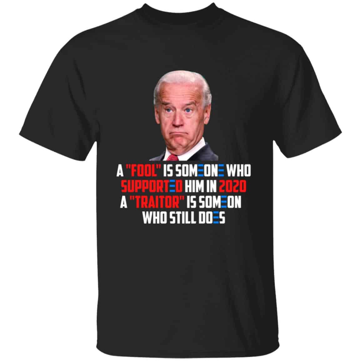 4VT. Biden A Fool Is Someone 3, Black, Unisex T-Shirt