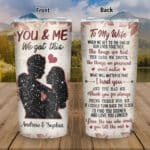 Personalized Star Map Gifts For Wife - To My Wife When We Get to The End of Our Lives Insulated Stainless Steel Tumbler with Lid