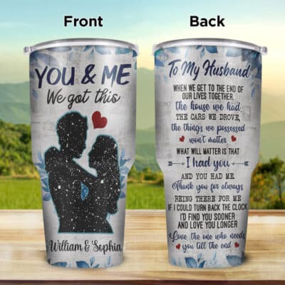 Personalized Star Map Gifts For Husband - To My Husband When We Get to The End of Our Lives Insulated Stainless Steel Tumbler with Lid