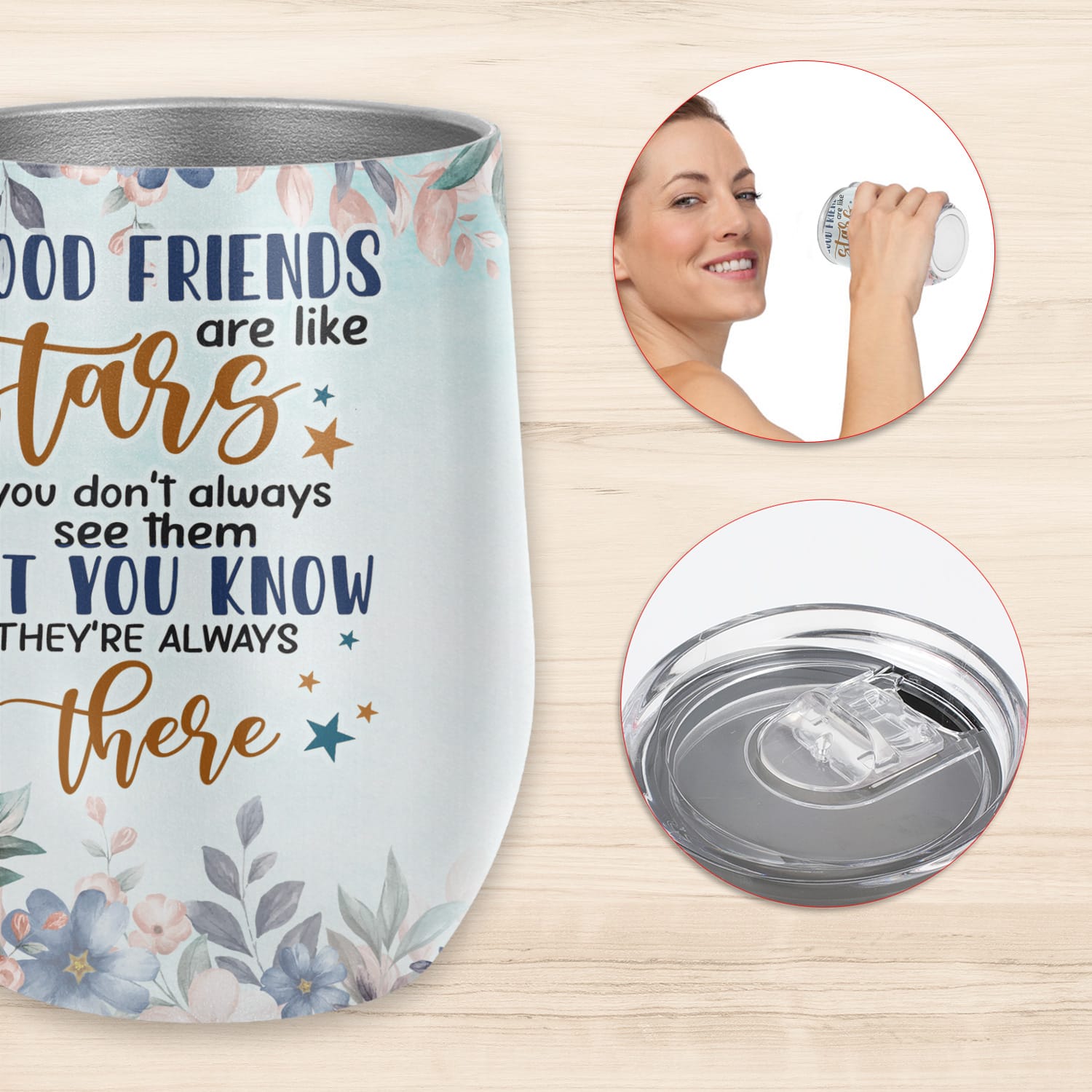 12oz wine tumbler Mockup Keyfeature 2