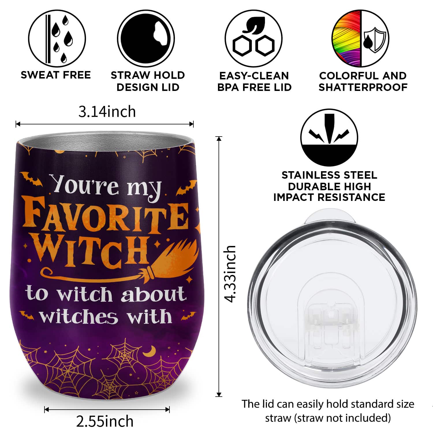 5VT. Favorite Witch To Witch wine tumbler mk1