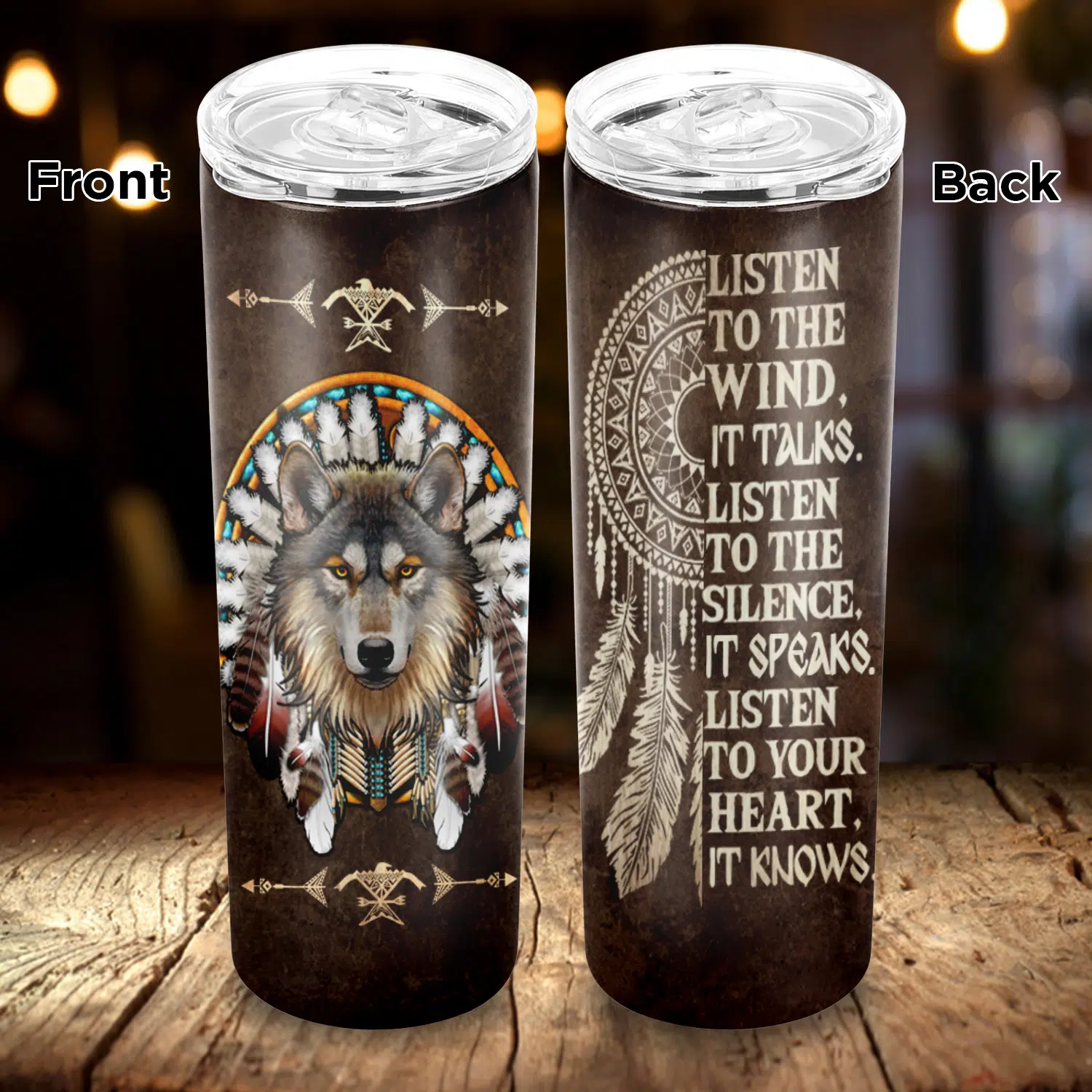 1VT. Listen To The Wind Skinny Tumbler main feature mk