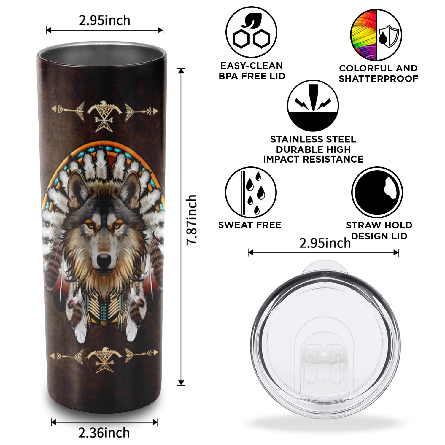 1VT. Listen To The Wind Skinny Tumbler mk1