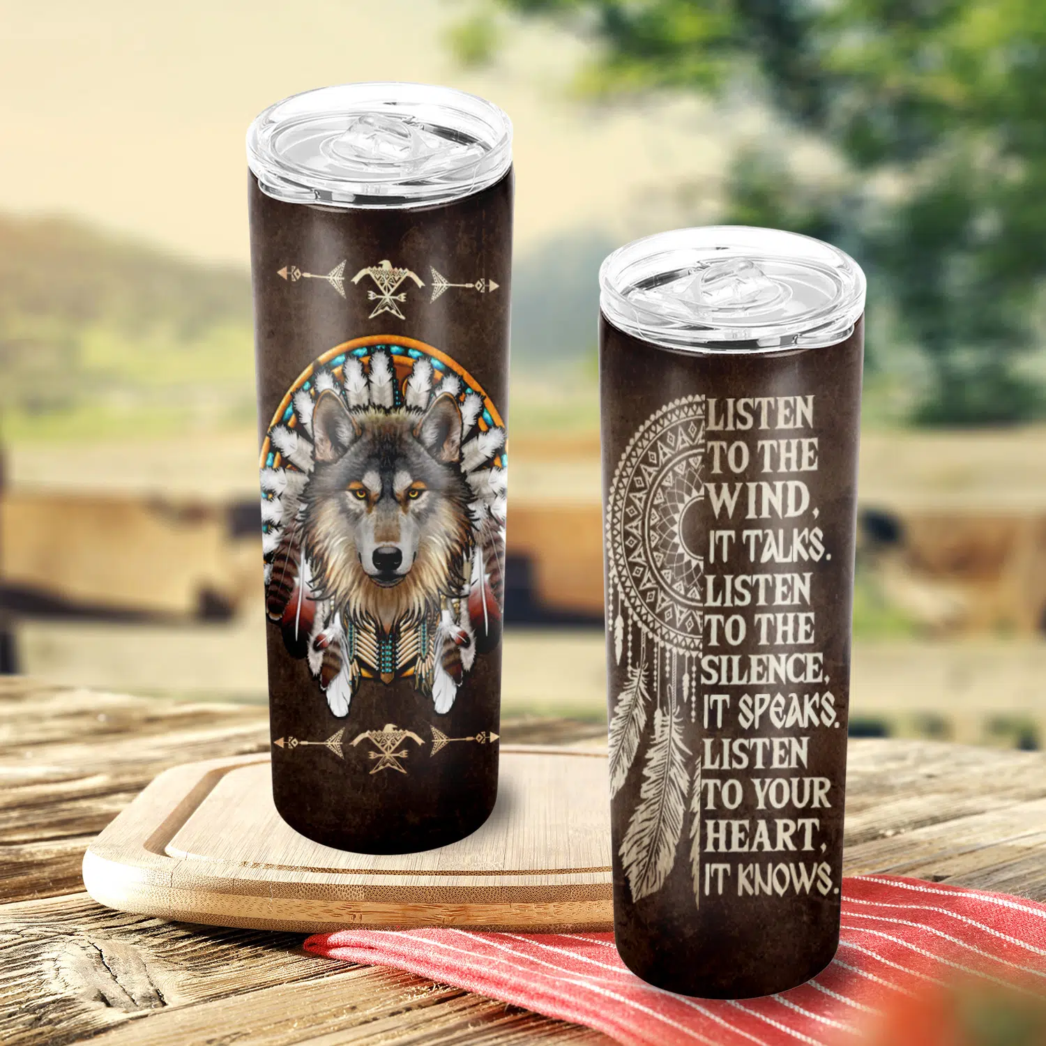 1VT. Listen To The Wind Skinny Tumbler mk4