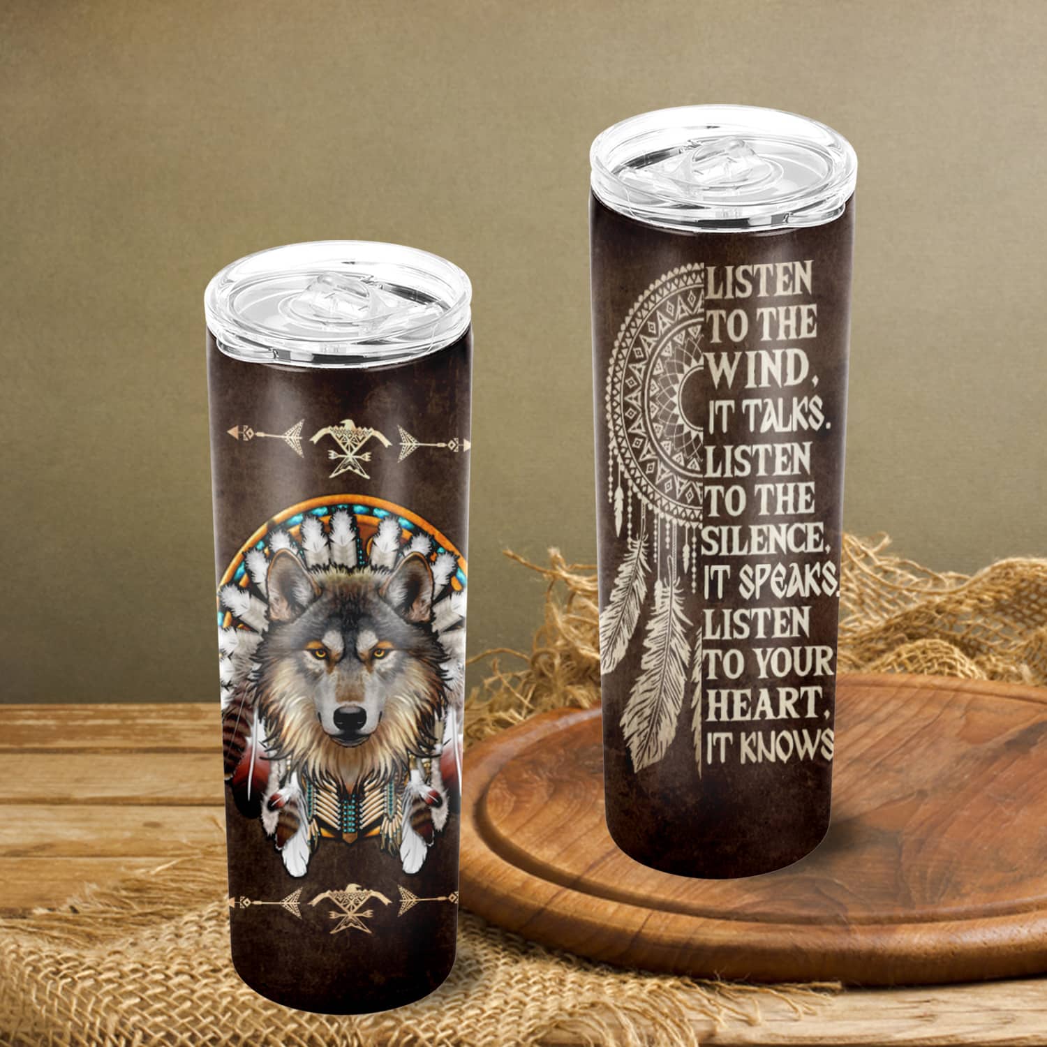 1VT. Listen To The Wind Skinny Tumbler mk5