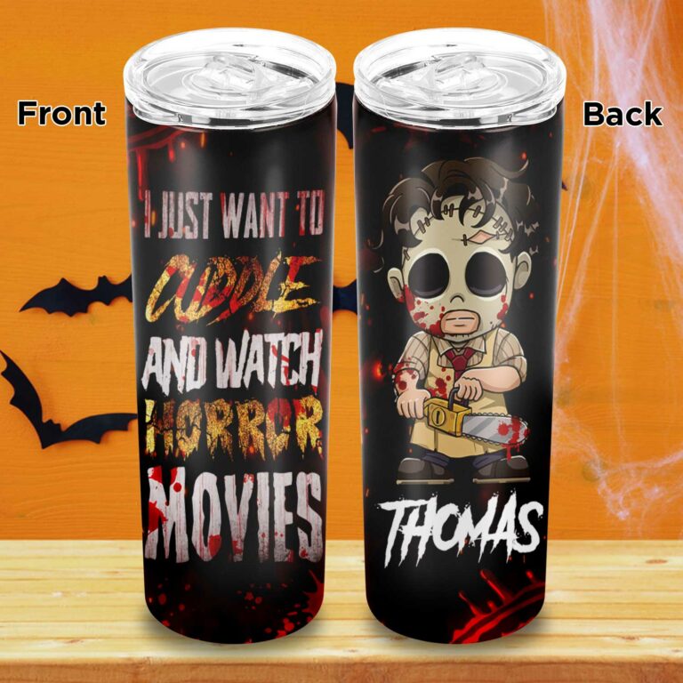 Horror Movie Friends 20oz Tumbler Knife, Halloween, Insulated