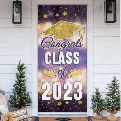 Graduation Gifts Class Of 2023 Door Cover - Graduation 2023 Party Decorations Front Door Porch Sign Backdrop Gifts