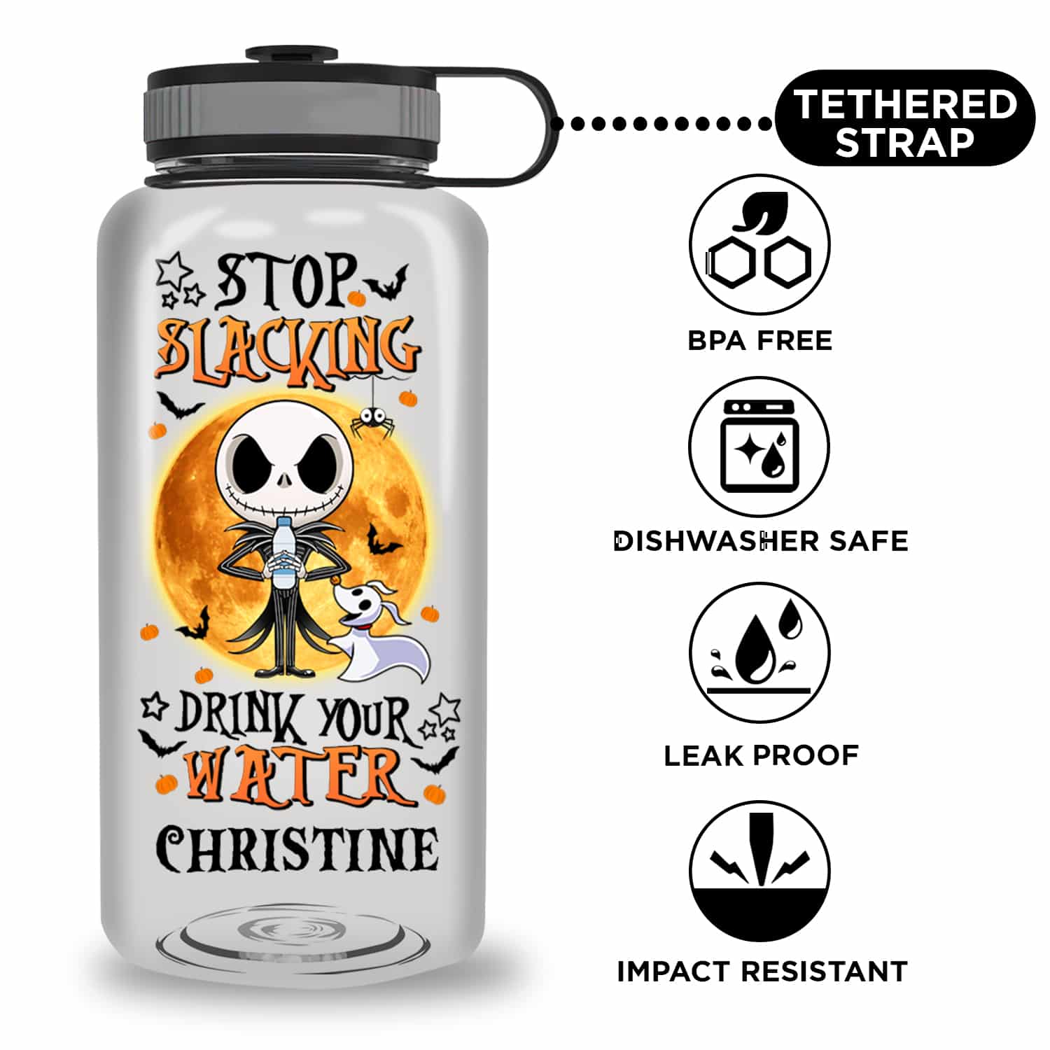 34OZ Tracker Water Bottle Mockup KeyFeature 1