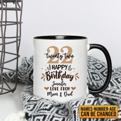 Alternative view of Personalized Birthday Mug for Daughter Son Friends Mom Dad Sister Bestie - Happy Birthday Gifts Love From Mug Accent Mug