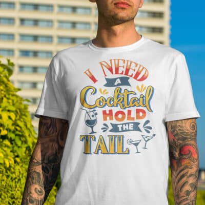 Alternative view of I Need A Cocktail Hold The Tail Funny Women T-Shirt - V-Neck Shirt