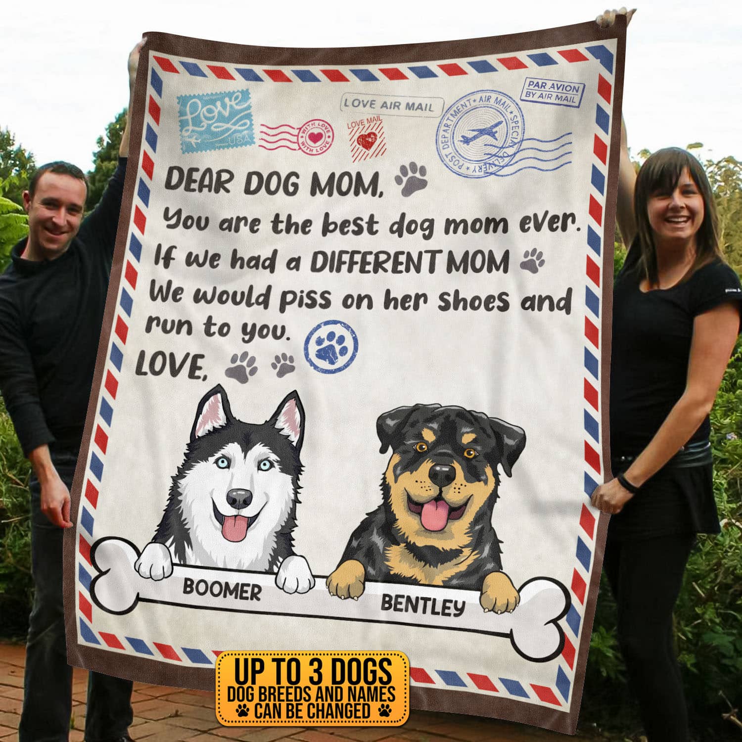 1VT. Dear Dog Mom Blanket mk4