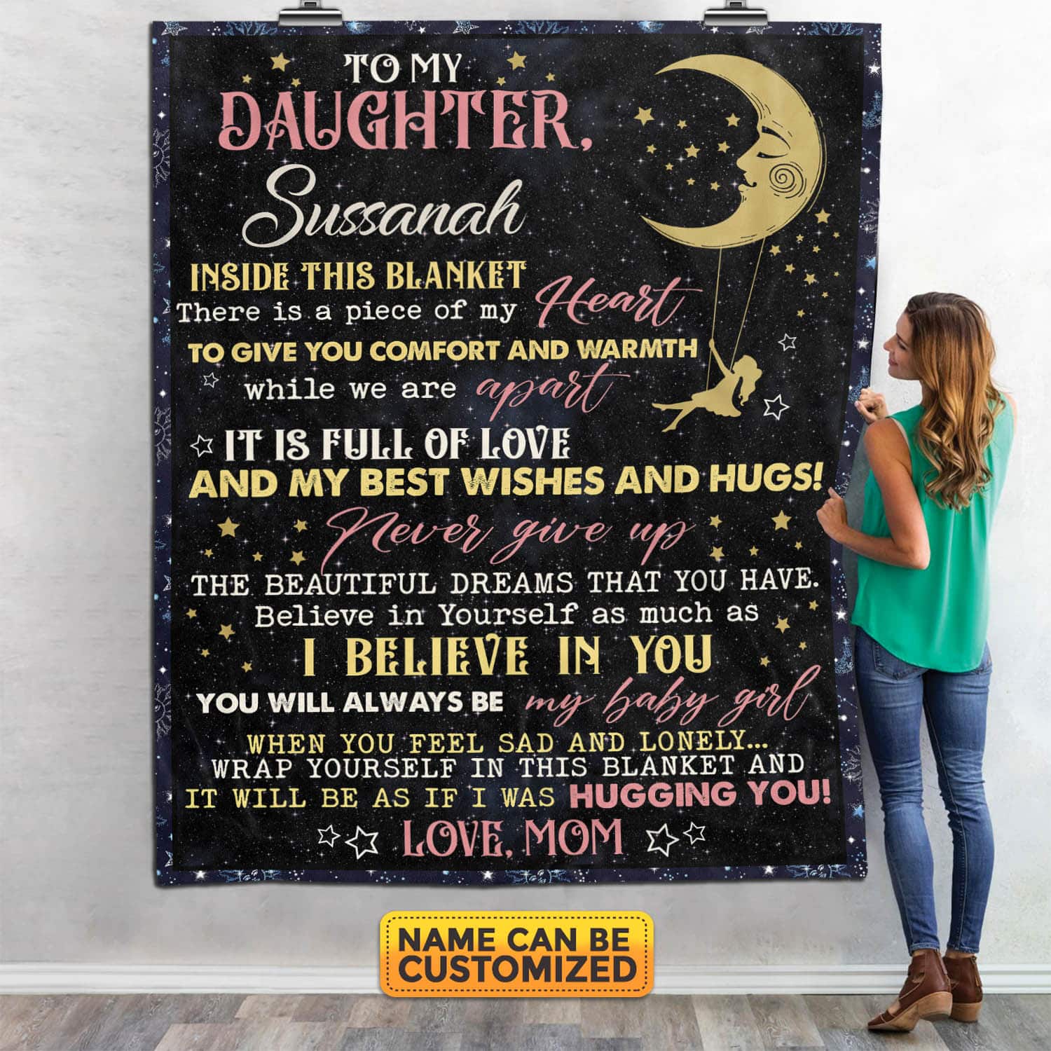 Mockup 1 4VT. Galaxy To My Daughter Inside This Blanket