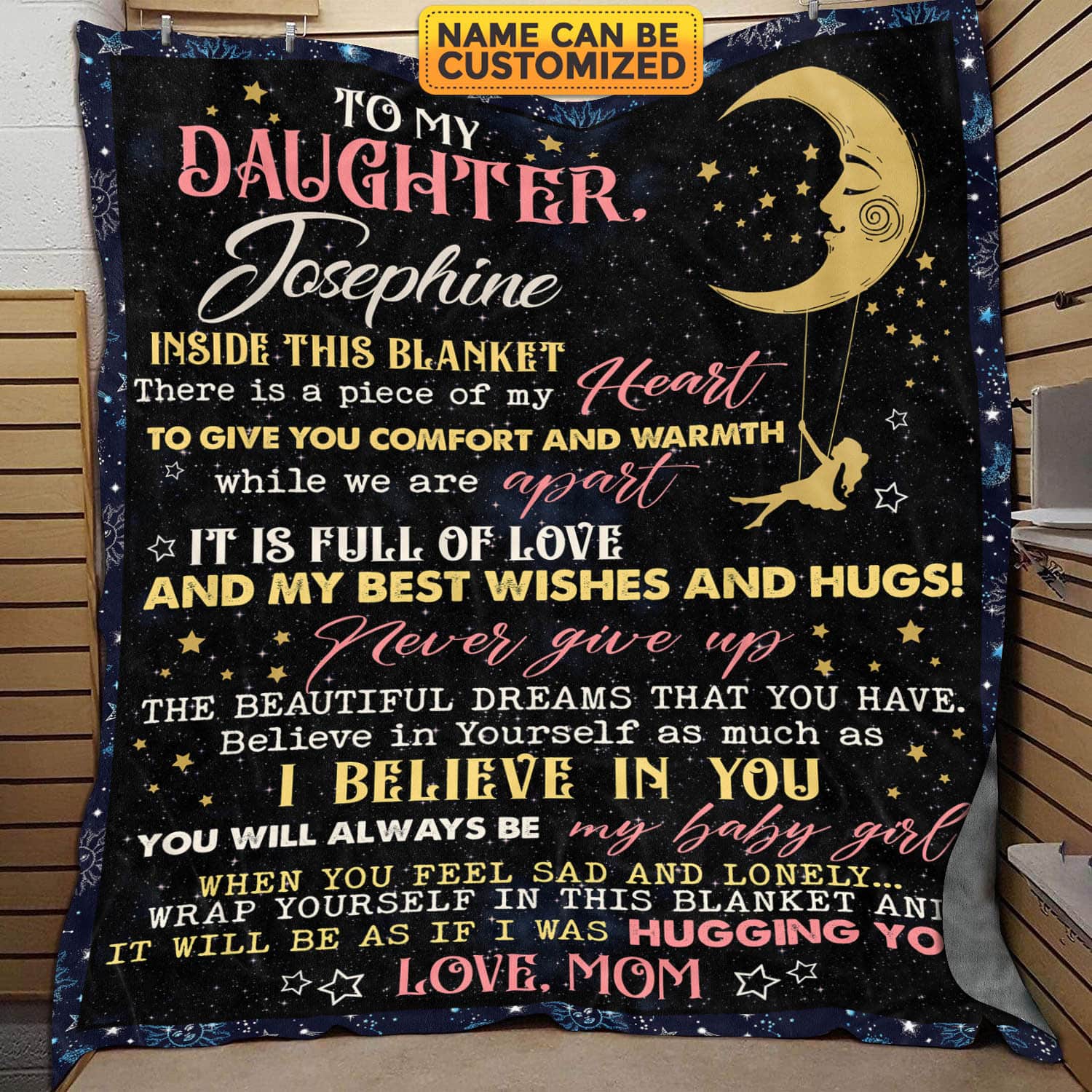 Mockup 2 4VT. Galaxy To My Daughter Inside This Blanket