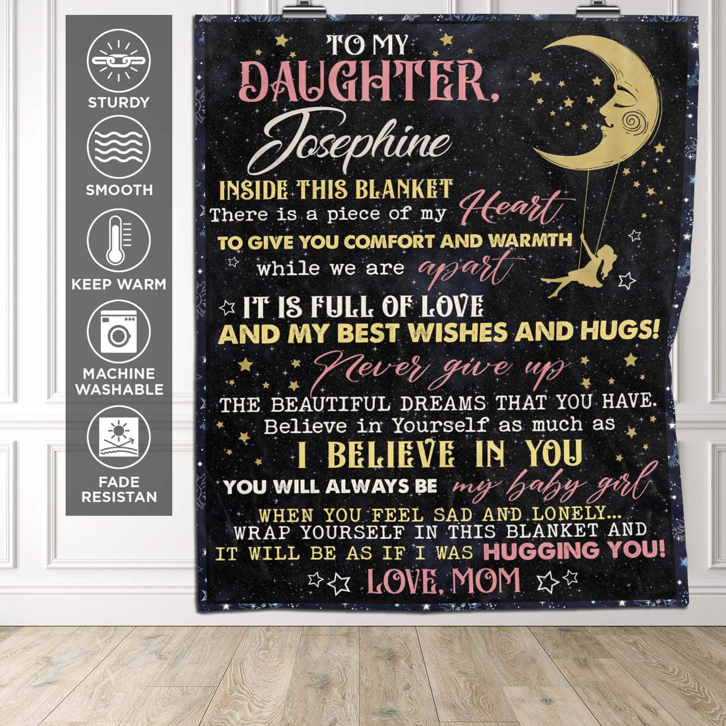 Mockup Icon 4VT. Galaxy To My Daughter Inside This Blanket
