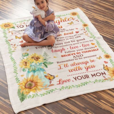 To My Daughter Never Forget How Much I Love You Fleece Soft Blanket for Baby Daughter