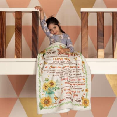 Alternative view of To My Daughter Never Forget How Much I Love You Fleece Soft Blanket for Baby Daughter