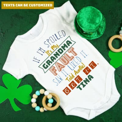 Alternative view of Personalized If I'm Spoiled Funny Baby Onesie - Custom Toddler Infant Bodysuit - Funny Baby Onesie Gifts