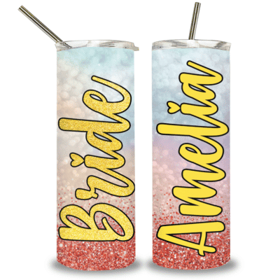 20 oz. Glitter Skinny Tumbler
