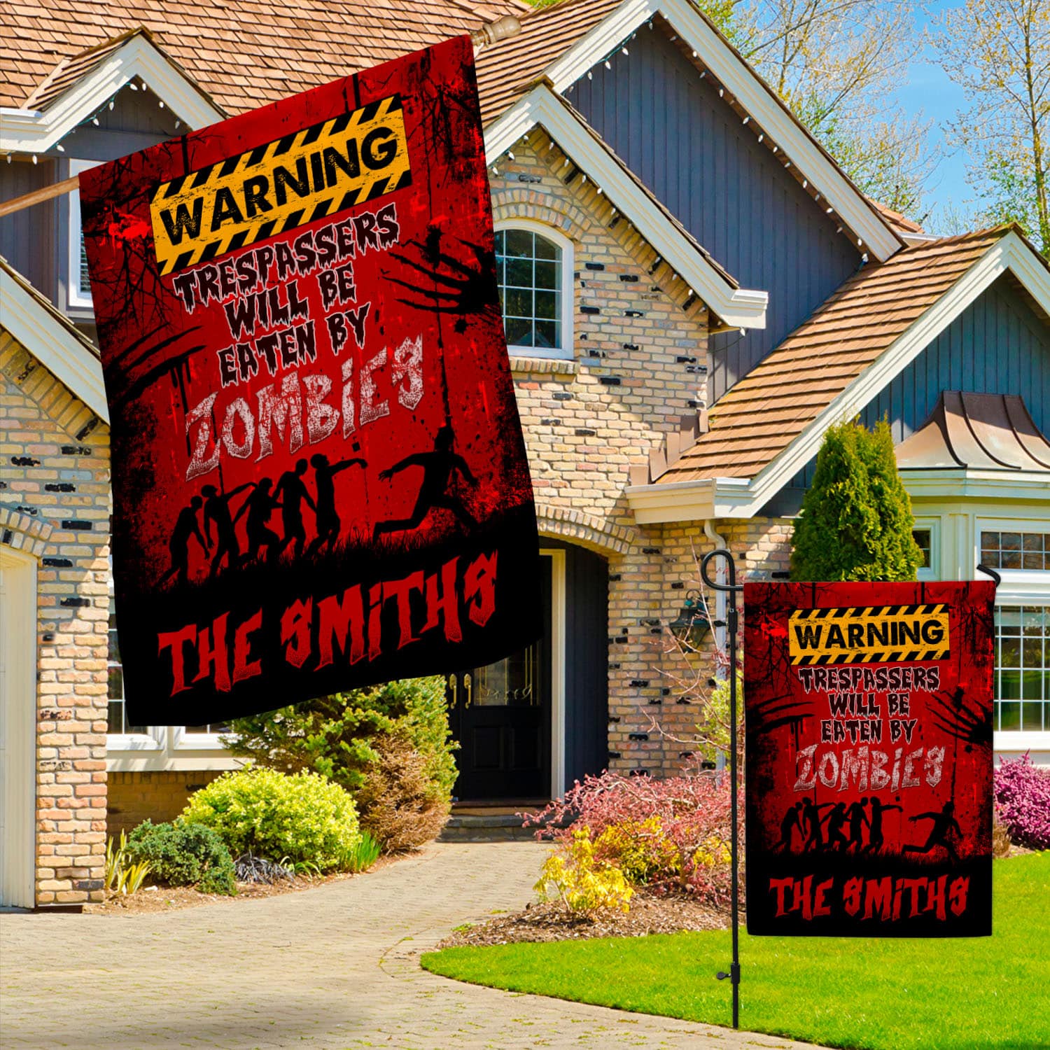 3VT. Trespassers Will Be Eaten-Sample Design 1 Garden & House Mockup 3