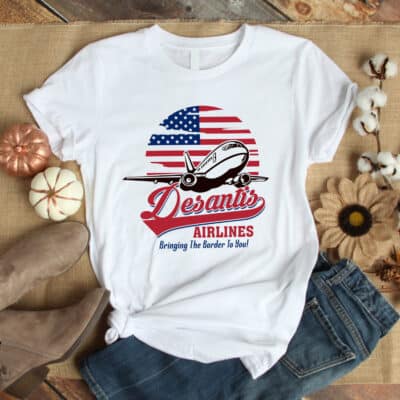 Alternative view of Desantis Airlines Bringing The Border To You T-Shirt - Ron Desantis Meme Shirt