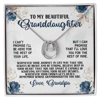 Grandpa To My Granddaughter Necklace - Wherever Your Journey In Life May Take You Pendant Necklace