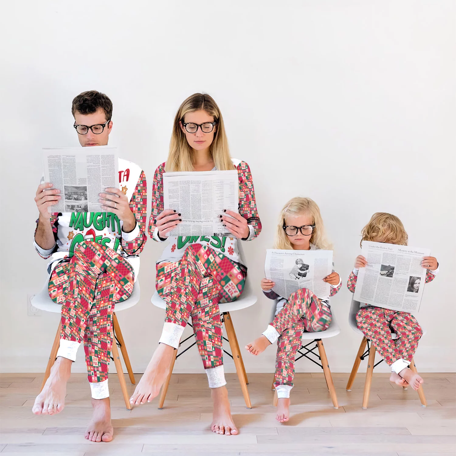 Family Pajamas Set Mockup 2