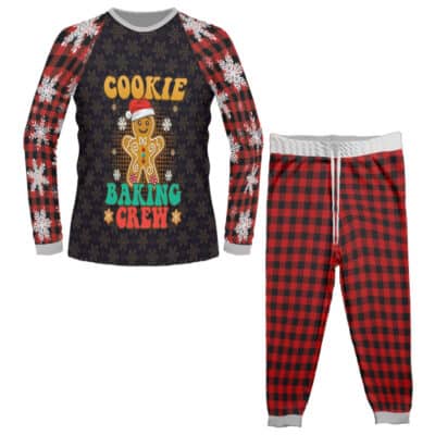 Cookie Baking Crew Pajamas Funny Matching Family Christmas Pajamas Set