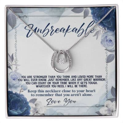You Are Stronger Than You Think Cancer Encouragement Pendant Necklace - Sick Friend Necklace Gifts - Recovery Gifts