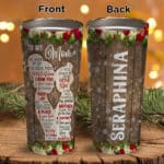 Personalized To My Mom Christmas Tumbler - So Much Of Me Is Made From What I Leaned Tumbler Cup With Lid