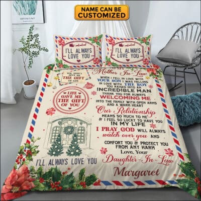 Alternative view of Personalized To My Mother In Law When I Fell In Love With Your Son Custom Bedding Set - Pillow and Duvet Cover