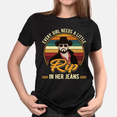 Alternative view of Every Girl Needs A Little Rip In Her Jeans Vintage Shirt Sweatshirt