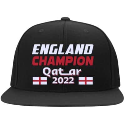 england, Black, Flat Bill Premium Snapback