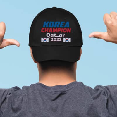 Alternative view of Korea We Are The Champion World Cup 2022 Football Soccer Fan Snapback Hat Cap
