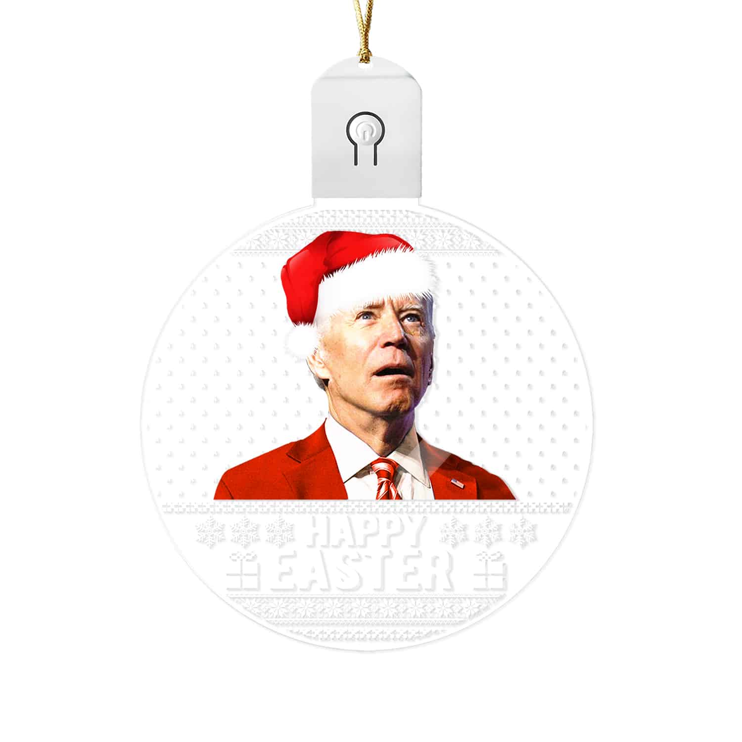 Mockup Simple 2VT. Happy Easter Led Ornament