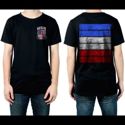 National America Flag Soccer USA Jersey American Football Fan Women Men Kid 2 Sided T-Shirt