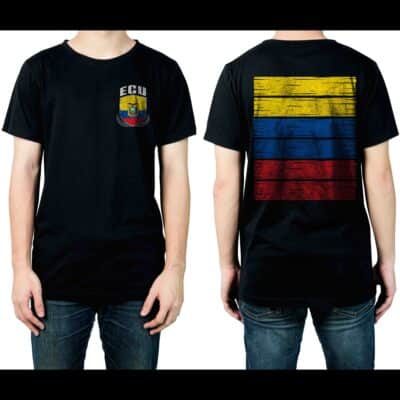 National Ecuador Flag Football Jersey Ecuadorian Soccer Fan Women Men Kid 2 Sided T-Shirt