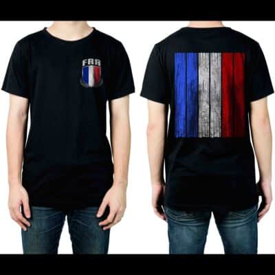 National France Flag Football Jersey French Soccer Fan Women Men Kid 2 Sided T-Shirt