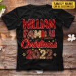 Personalized Family Christmas 2022 T-Shirt - Custom Family Name Christmas Tee - Merry Xmas Holiday Outfit
