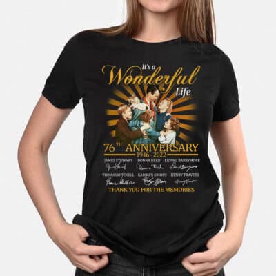 Alternative view of It’s a Wonderful Life Thank You for The Memories 76th T-Shirt – Movie Hoodie – Sweatshirt
