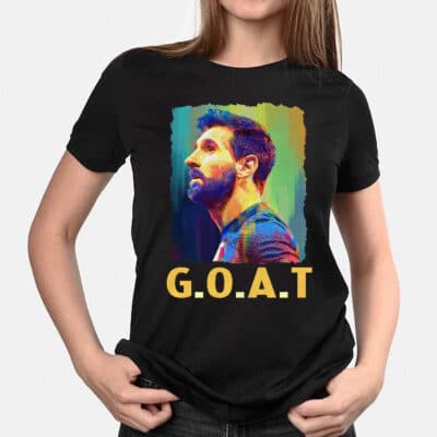 Alternative view of G.O.A.T Messi 2022 Argentina Soccer Football T-Shirt - Goat Shirt