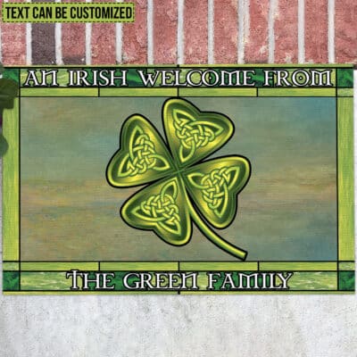 Personalized Irish Celtic Knot Doormat - St. Patrick's Day Mat