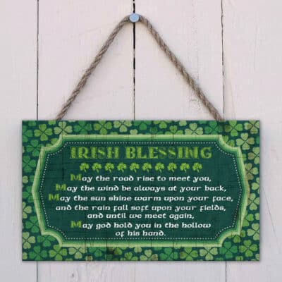 Alternative view of Irish Blessing Door Sign - May The Road Rise To Meet You St Patricks Gifts