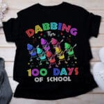Happy 100th Day of School Students Kids Teachers T-Shirt - Dabbing 100 Days of School Shirt