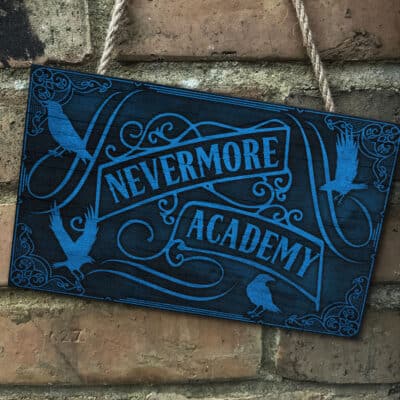 Alternative view of Nevermore Academy Emblem Doorsign - Nevermore Wednesday Front Door Sign