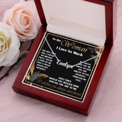 Personalized Name Necklace To The Women I Love You So Much - Custom Name Valentine Necklace - Wife Gifts From Husband
