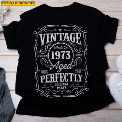 Personalized Age Vintage 70th 60th 50th 40th 30th Birthday - Funny Vintage Made In Aged To Perfection T-Shirt